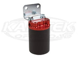 12317 - 10 Micron, 3/8" NPT Red/Black Canister Fuel Filter 6.125Ó tall x 3.75Ó diameter