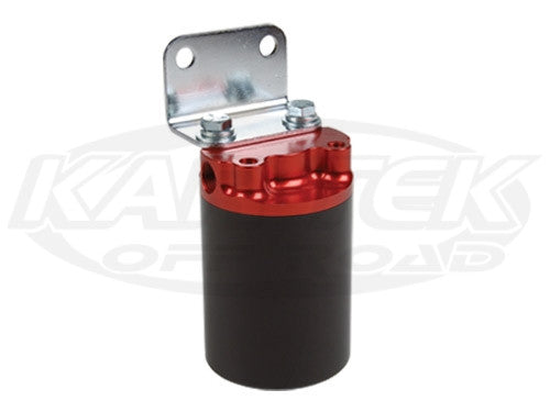 12319 - 100 Micron, 3/8" NPT Red/Black Canister Fuel Filter 6.125Ó tall x 3.75Ó diameter