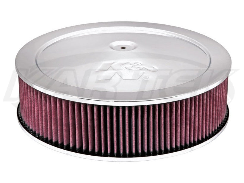 Drop Base 14" Round Air Filter Assemblies 5" Tall, 1-1/4" Drop