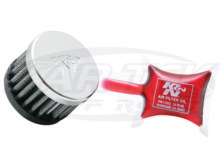 2" Dia. Rubber Base Breather w/ Chrome Top 1" Inlet, 2" Dia., 1-1/2" Tall