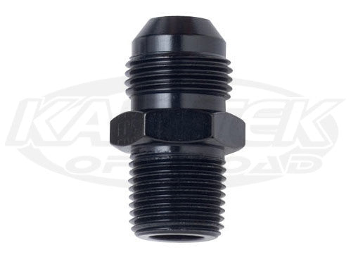 Fragola AN -6 Male To 3/8" NPT National Pipe Taper Black Anodized Aluminum Straight Adapter Fittings