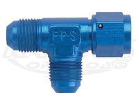Fragola AN -3 Blue Anodized Aluminum Tee With AN -3 Female Swivel On The Run Fittings