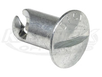 Quarter Turn Fastener Domed Aluminum Button 0.450 Length For #6 Spring