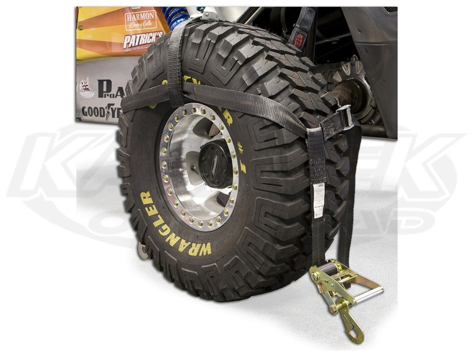 Boxer 2" Ratchet Wheel Strap Tie Down w/ Twist Snap Hooks Black