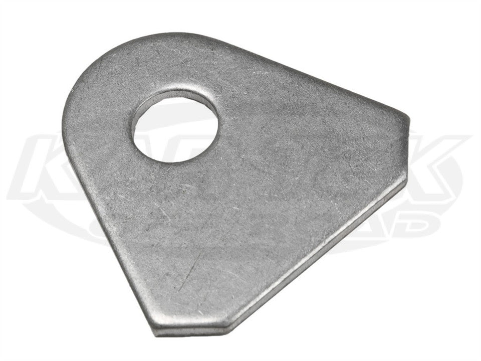 Notched Flat Tabs 3/8" Hole, 1" SF, .090" Thick, 4 Pack