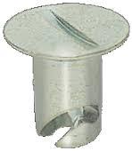 Quarter Turn Fastener Countersunk Steel Button 0.500 Length For #6 Spring