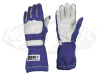 Crow Wing Blue Driving Gloves Large