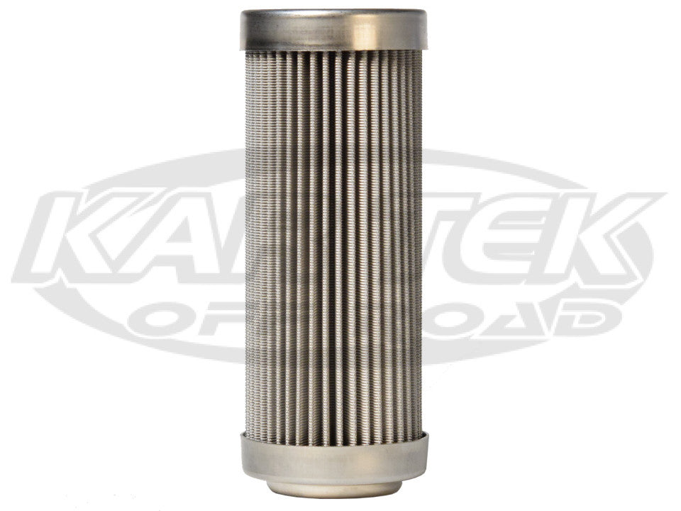 Aeromotive 100 Micron Stainless Steel Filter Element 4-1/2" Long 1-3/4" Diameter 1" Opening