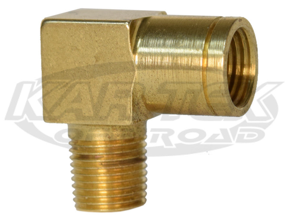 CNC 1/8" NPT Male to Female 10mm-1.0 Metric Thread Brake Line 90 Degree Adapter Fittings