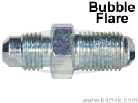 Fragola AN -3 Male To 10mm 1.0 Thread Bubble Flare Male Steel Straight Brake Adapter Fittings