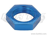 Fragola AN -8 Blue Anodized Aluminum 3/4-16 Thread Bulkhead Nut For Tee Fittings Or Unions