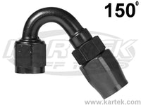 Fragola AN -10 Black Anodized Aluminum Series 3000 Cutter Style 150 Degree Bent Tube Hose Ends