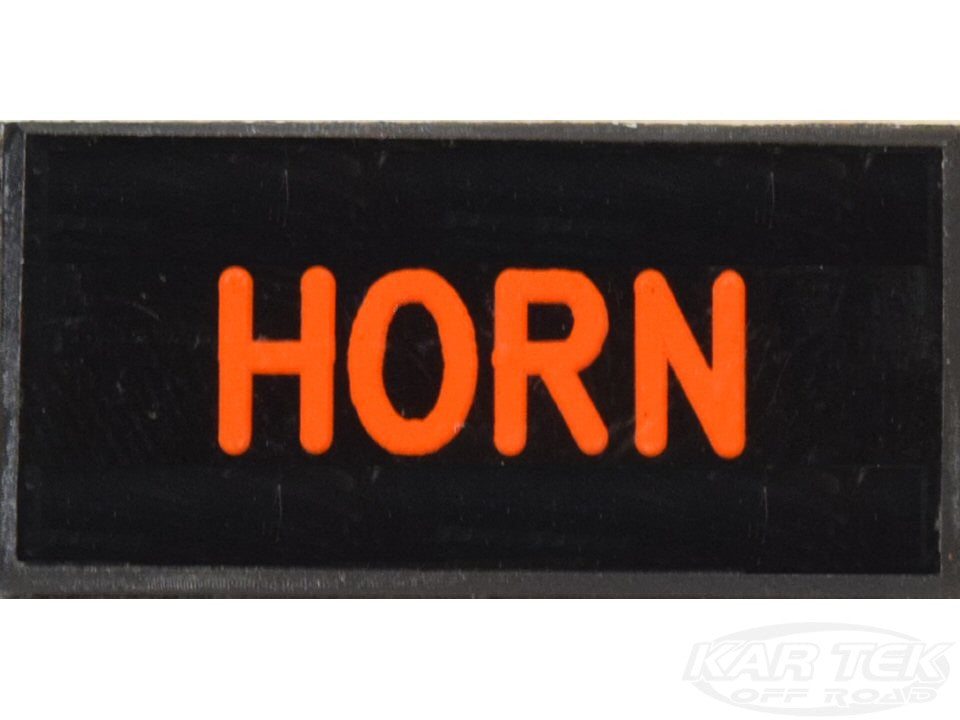 HORN Dash Badge Self Adhesive ID Label For Your Indicator Lights Or Switches