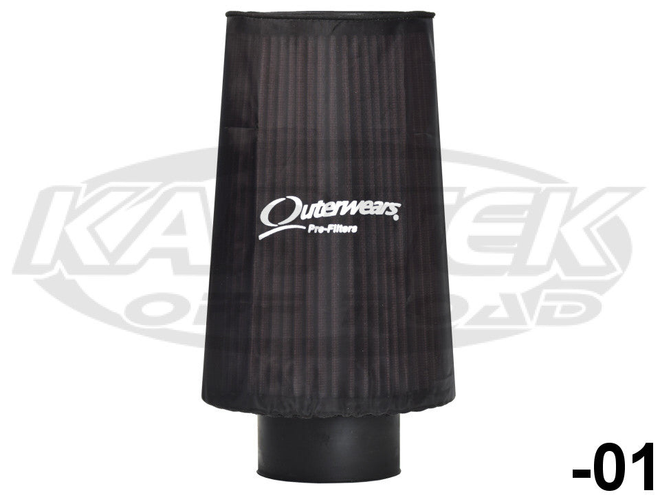 Outerwears Tapered Cone Pre-Filter Cover 4-5/8" Bottom Diameter 3-1/2" Top Diameter 6-1/2" Long