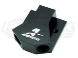 Aeromotive High Flow "Y" Block (1) ORB-10 Port to (2) ORB-08 Ports