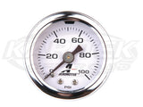 Aeromotive 0-100 psi Fuel Pressure Gauge 1/8" NPT