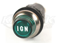 430 Series Engraved Indicator Lights - Green Lens Green OIL