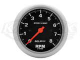 Sport-Comp 3-3/8" In-Dash Tachometer 8,000 RPM