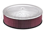 Drop Base 14" Round Air Filter Assemblies 4" Tall, 1-1/4" Drop