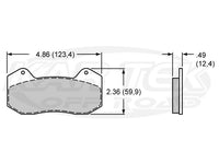 Wilwood 6712 Dynapro 6 Brake Pads PolyMatrix B