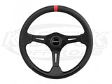 GRANT 690 Performance & Race Steering Wheel 13-3/4" Dia., Red Steering Strip, Diamond Texture