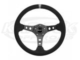 GRANT 694 Performance & Race Steering Wheel 13.75" Dia., Grey Stripe, Suede