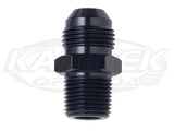 Fragola AN -10 Male To 1/2" NPT National Pipe Taper Black Anodized Aluminum Straight Adapter Fitting