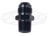 Fragola AN -8 Male To 3/4" NPT National Pipe Taper Black Anodized Aluminum Straight Adapter Fittings