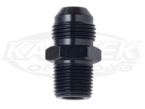 Fragola AN -8 Male To 1/4" NPT National Pipe Taper Black Anodized Aluminum Straight Adapter Fittings