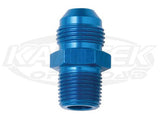 Fragola AN -8 Male To 1/2" NPT National Pipe Taper Blue Anodized Aluminum Straight Adapter Fittings