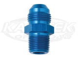 Fragola AN -12 Male To 1" NPT National Pipe Taper Blue Anodized Aluminum Straight Adapter Fittings