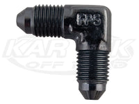 Fragola AN -4 Male To AN -4 Male Black Anodized Aluminum 90 Degree Union Adapter Fittings