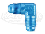 Fragola AN -10 Male To AN -10 Male Blue Anodized Aluminum 90 Degree Union Adapter Fittings