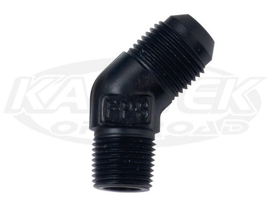 Fragola AN -6 Male To 1/8" NPT National Pipe Taper Black Anodized Aluminum 45 Degree Fittings