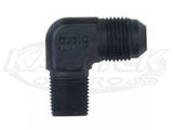 Fragola AN -16 Male To 1" NPT National Pipe Taper Black Anodized Aluminum 90 Degree Fittings