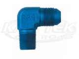 Fragola AN -16 Male To 1" NPT National Pipe Taper Blue Anodized Aluminum 90 Degree Fittings