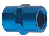 Fragola Blue Anodized Aluminum 1/2" NPT National Pipe Taper Female Coupler Fittings