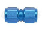 Fragola AN -8 Female To AN -6 Female Blue Anodized Aluminum Straight Double Swivel Reducer Coupler