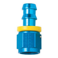 Fragola AN -8 Blue Anodized Aluminum Series 8000 Push-Lite Straight Hose Ends