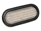6" Oval LED Backup Light Clear Lens, White LEDs