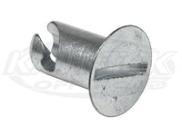 Quarter Turn Fastener Countersunk Steel Button 0.400 Length For #6 Spring