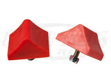 Wedge Bump Stops - 1-3/8" x 2" x 2-1/4" Red Pair