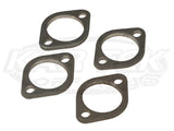 Stamped Steel 2-Bolt Exhaust Flanges For 1-3/8" Dia. Tubing, 2 Pack