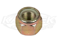 Grade 8 Fine Thread 1/4-28 Nyloc Lock Nut Gold Zinc Plated