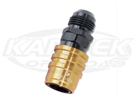 5000 Series Straight Quick-Connect Socket - Gold -10 AN Male, Fluorocarbon Seal, Valved