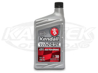 Kendall GT-1 High Performance 30W Motor Oil 30W 1 Quart Bottle
