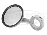 5" Round Billet Mirror 1-3/4" Clamp, Convex