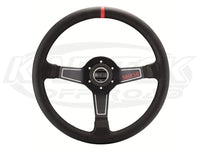 Sparco L575 Steering Wheel 350mm Dia. x 63mm Dish Leather w/ Red Strip