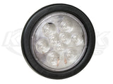 4" Round LED Tail Light Clear Lens Clear w/ Amber LEDS
