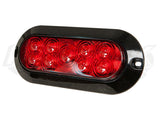 6" Oval Surface Mount 9 LED Stop/Tail Light Red Lens